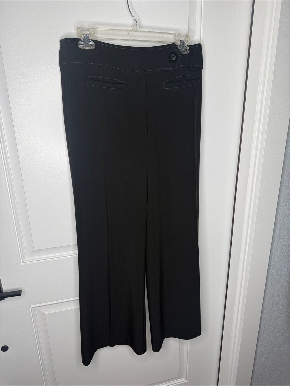Studio 1940 Black Wide-Leg Trousers with Button Waist